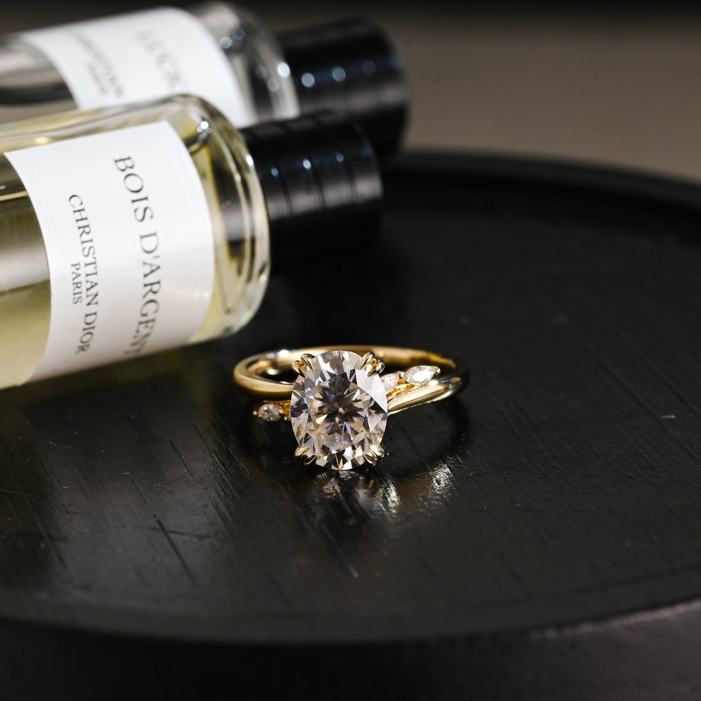 CausYou oval cut diamond engagement ring Solid Gold D/VS1 Bypass Oval Cut Lab Grown Diamond Engagement Ring
