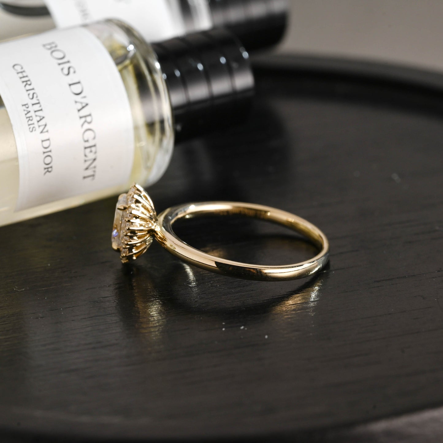 CausYou oval cut diamond engagement ring Solid Gold D/VS1 Flower Oval Cut Lab Grown Diamond Engagement Ring
