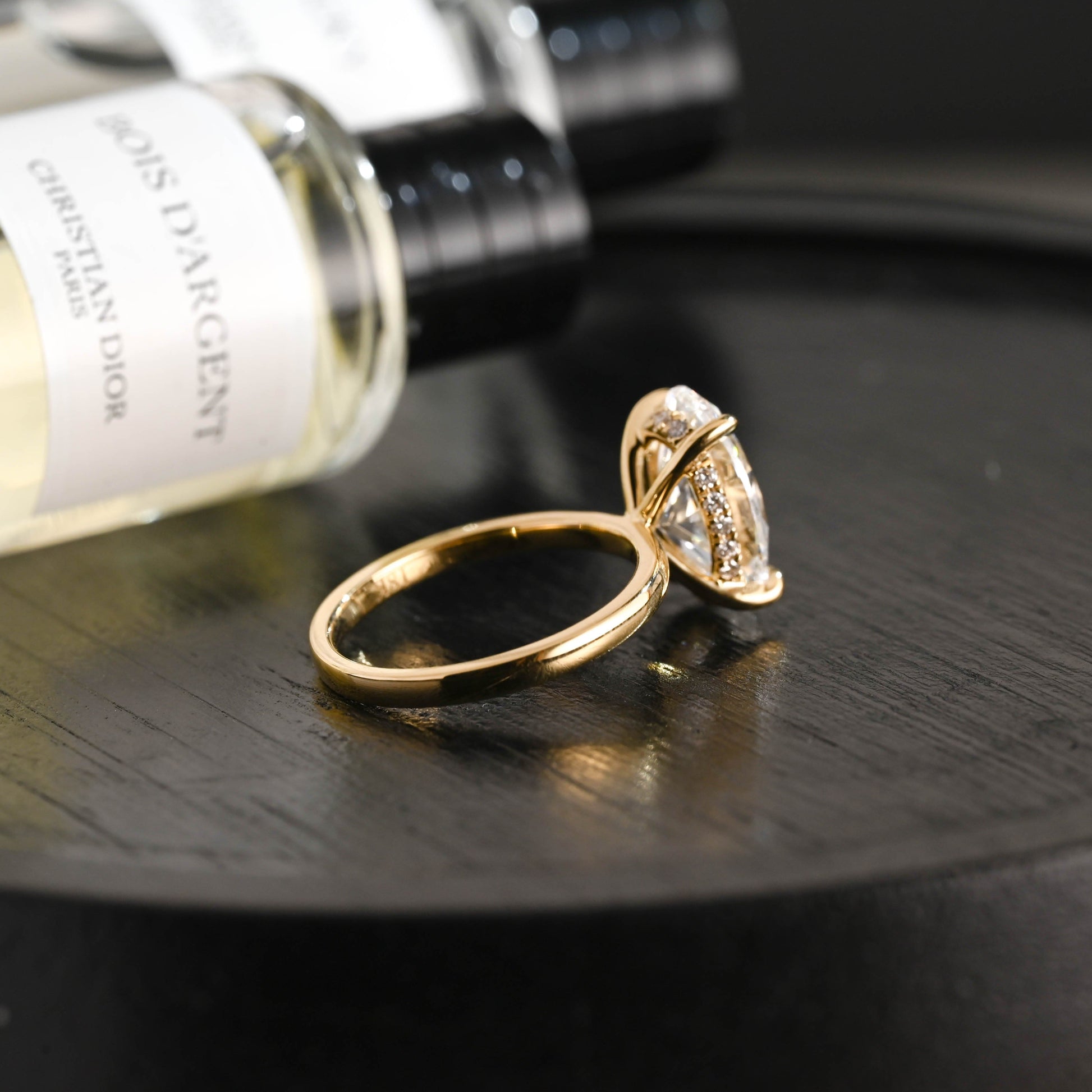 CausYou oval cut diamond engagement ring Solid Gold D/VS1 Hidden Halo Oval Cut Lab Grown Diamond Engagement Ring