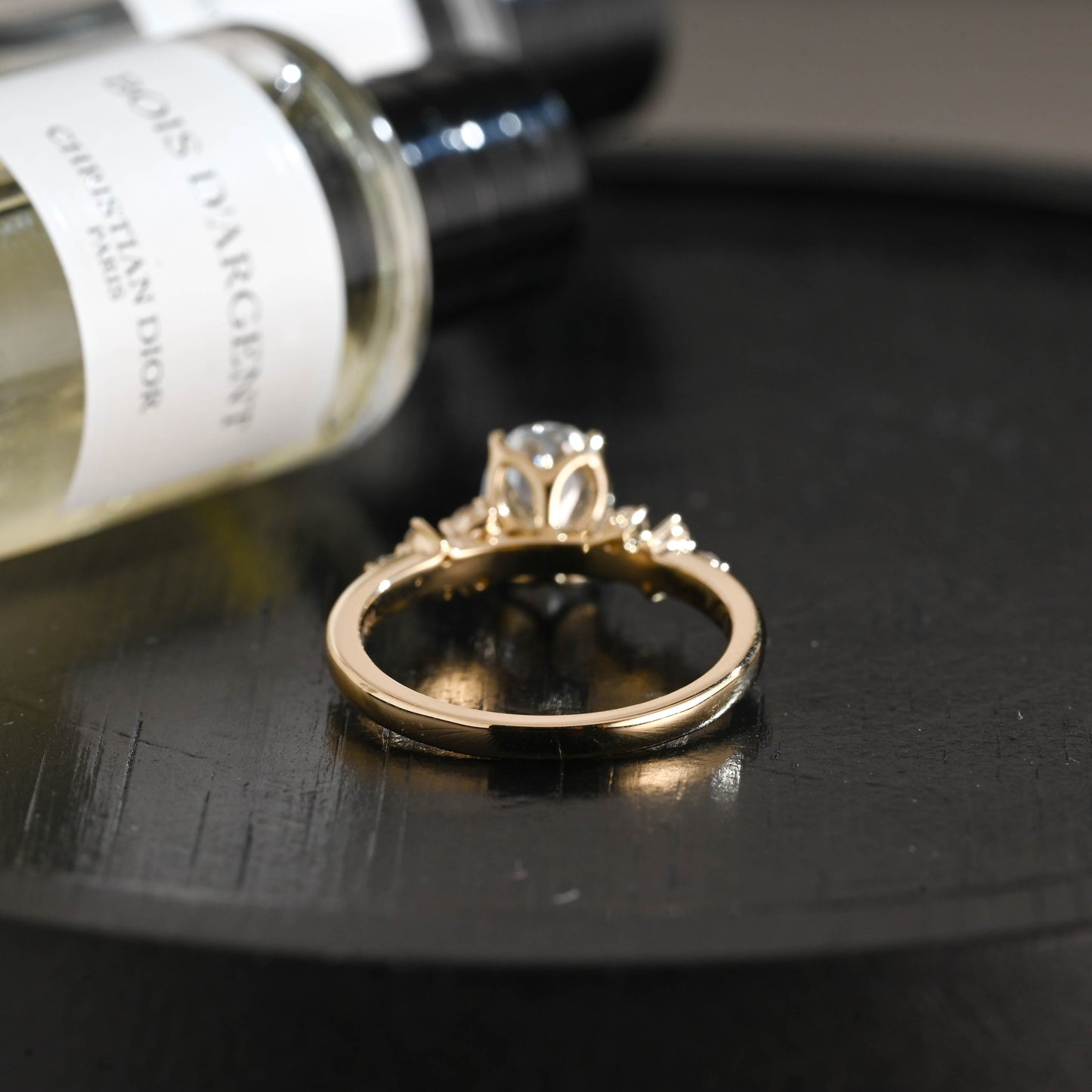CausYou oval cut diamond engagement ring Solid Gold D/VS1 Oval Cut Lab Grown Diamond Engagement Ring