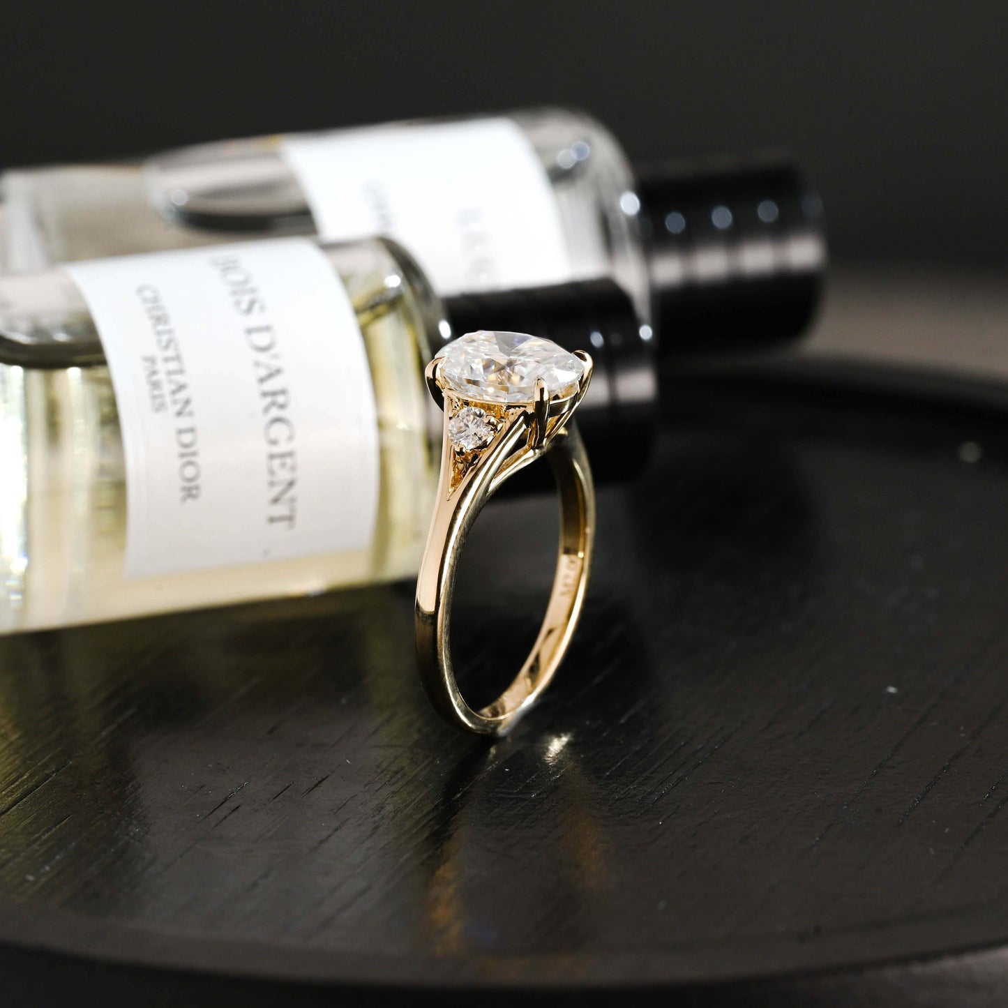 CausYou oval cut diamond engagement ring Solid Gold D/VS1 Oval Cut Lab Grown Diamond Engagement Ring