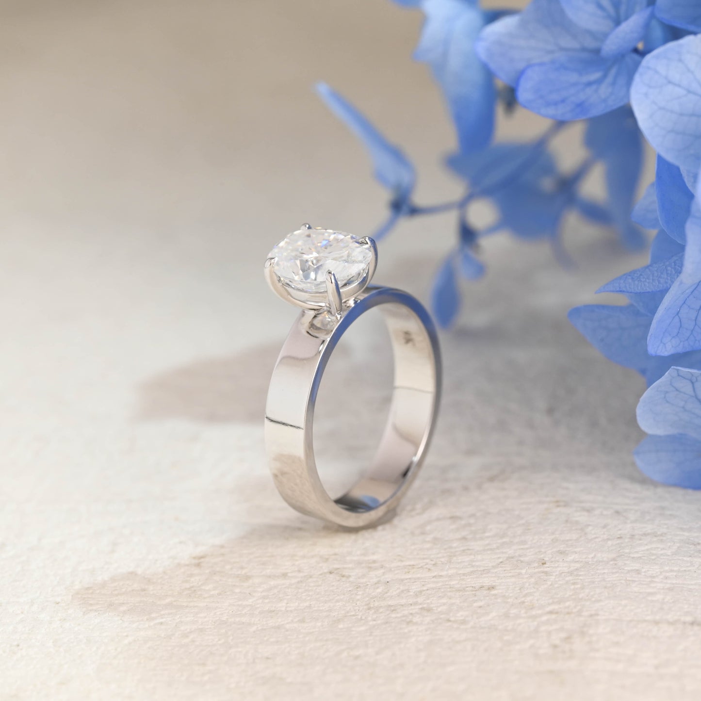 CausYou oval cut diamond engagement ring Solid Gold Oval Cut Lab Diamond Engagement Ring | D Color VS1 IGI Certified