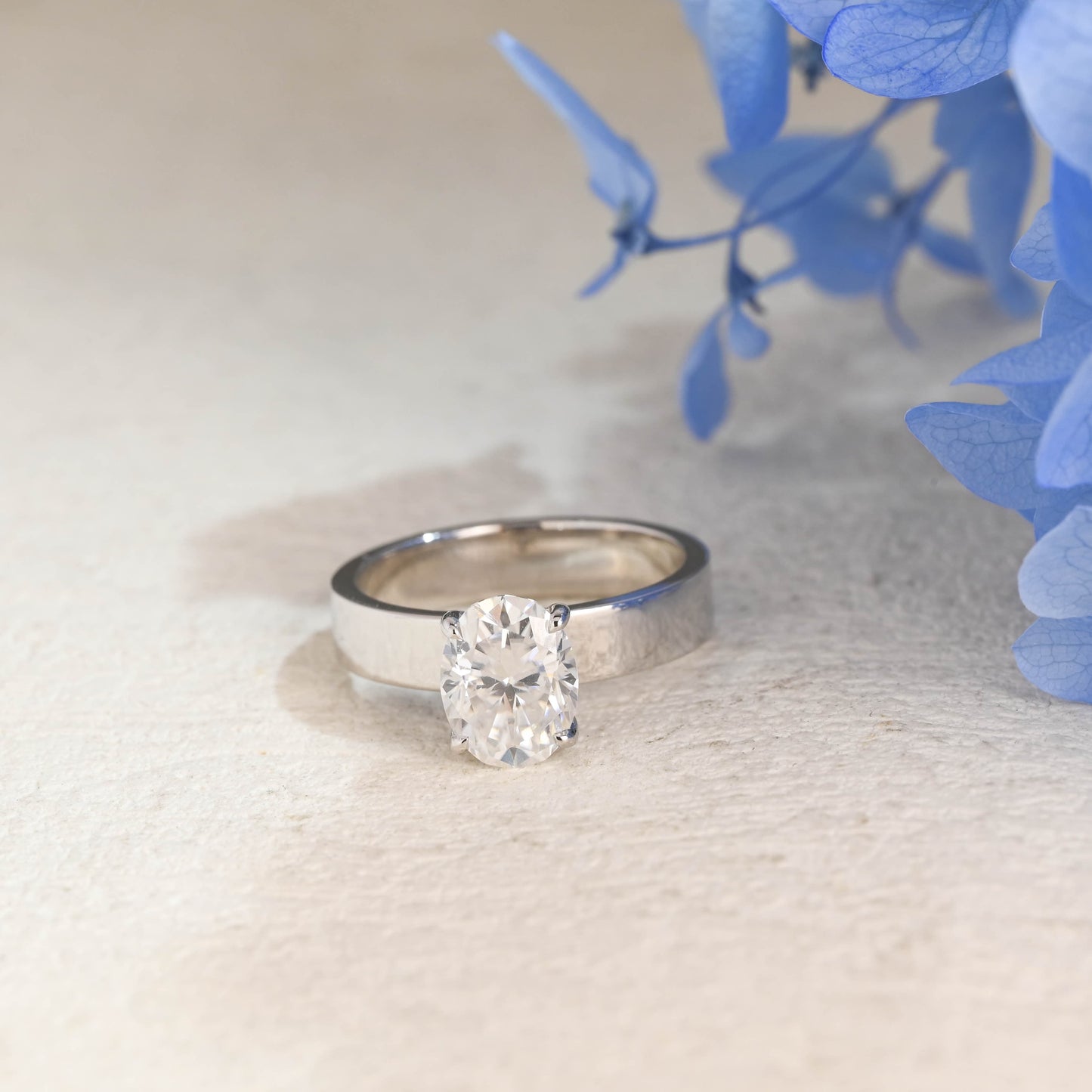 CausYou oval cut diamond engagement ring Solid Gold Oval Cut Lab Diamond Engagement Ring | D Color VS1 IGI Certified