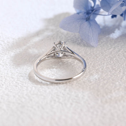 CausYou oval cut diamond engagement ring Solid Gold Split Shank Oval Lab Diamond Engagement Ring | D Color VS1 IGI Certified