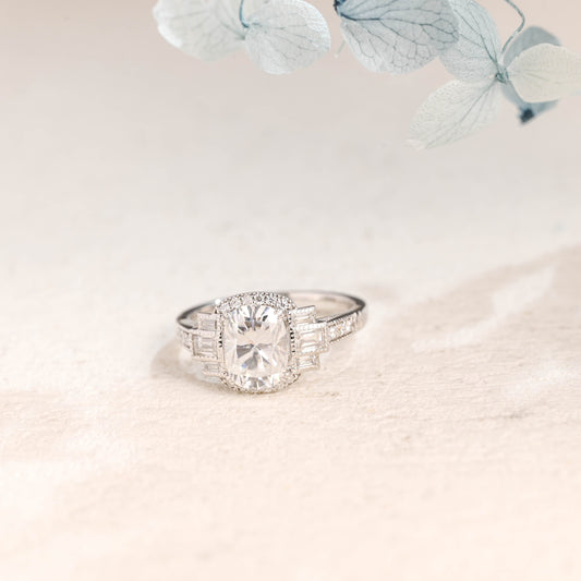 CausYou oval cut moissanite engagement ring Solid Gold Oval Cut Moissanite Engagement Ring
