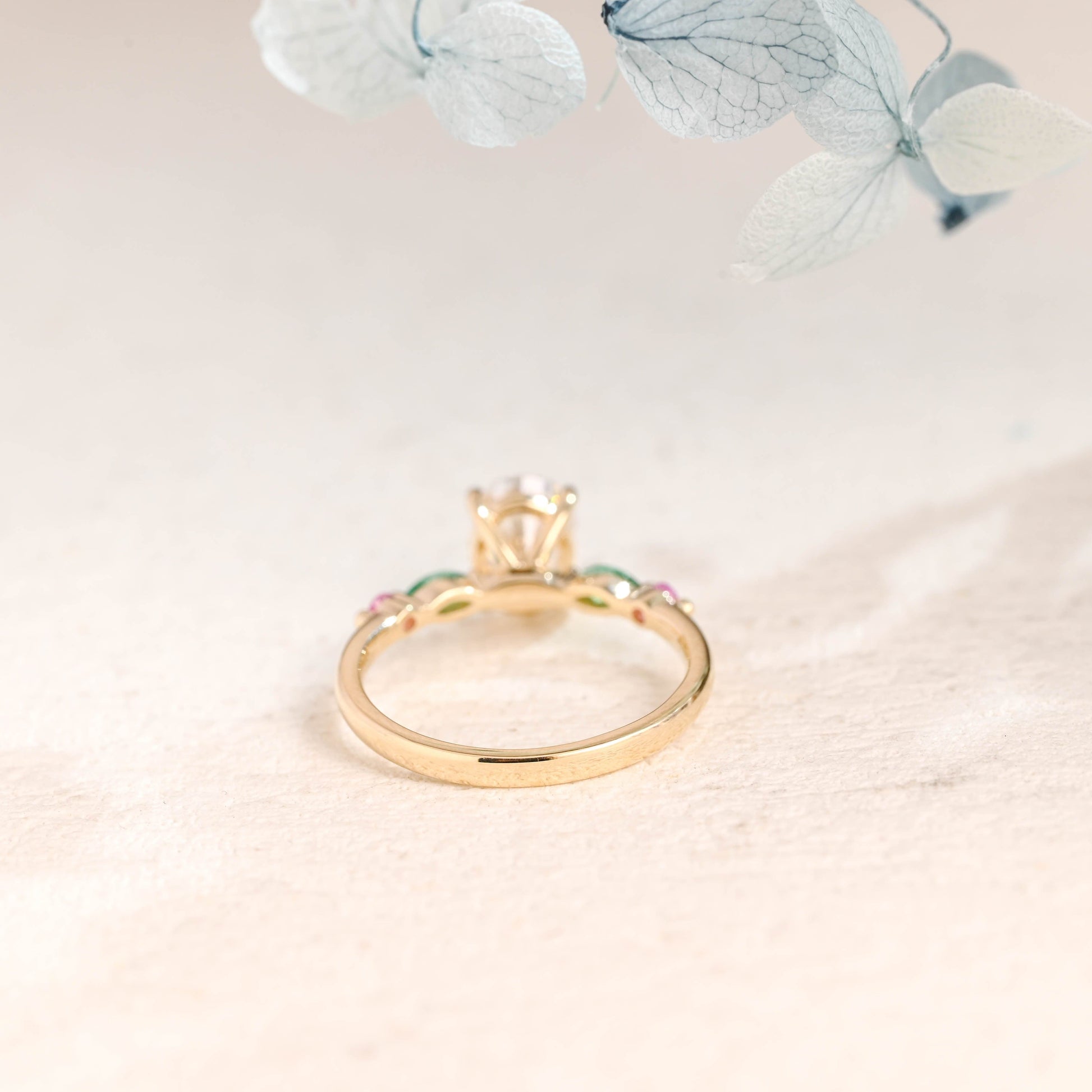 CausYou oval cut moissanite engagement ring Solid Gold Oval Cut Moissanite Engagement Ring