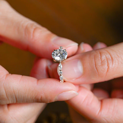 CausYou oval cut moissanite engagement ring Solid Gold Oval Cut Moissanite Engagement Ring