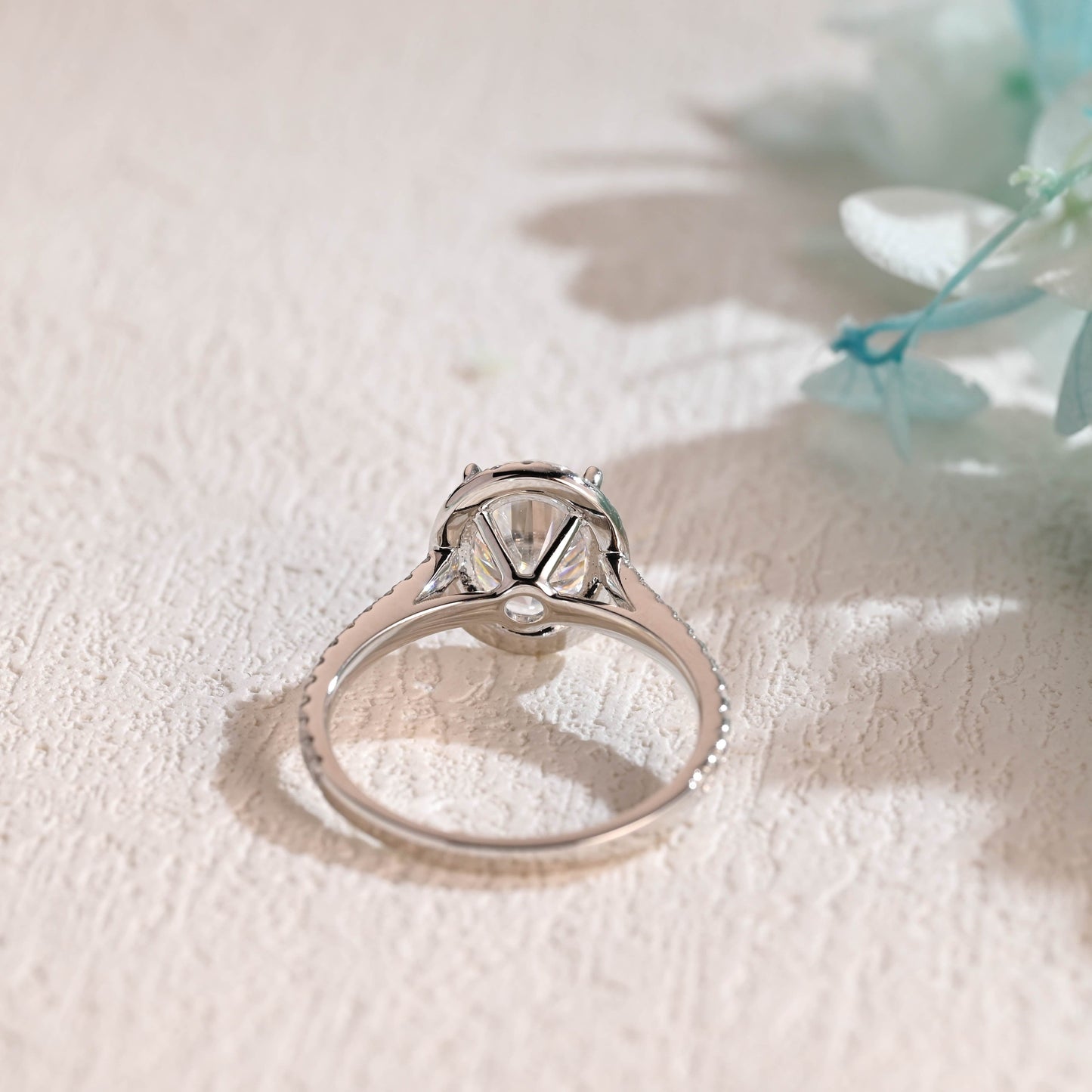 CausYou oval cut moissanite engagement ring Solid Gold Oval Cut Moissanite Engagement Ring, Cathedral Setting Promise Ring, Proposal Ring, Gift for Woman, Wife