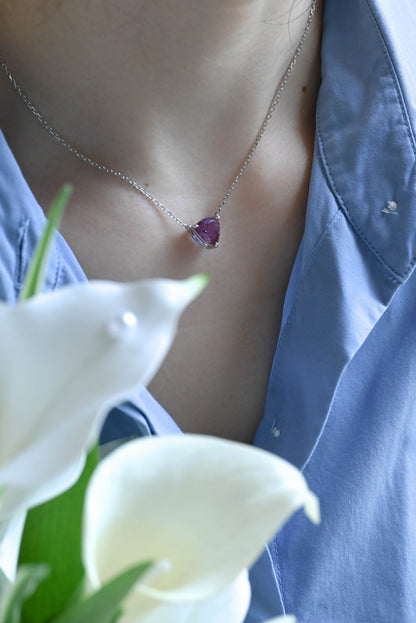 CausYou pendant Solid Gold Trillion Lab Alexandrite Pendant, Birthstone Personalized Gift