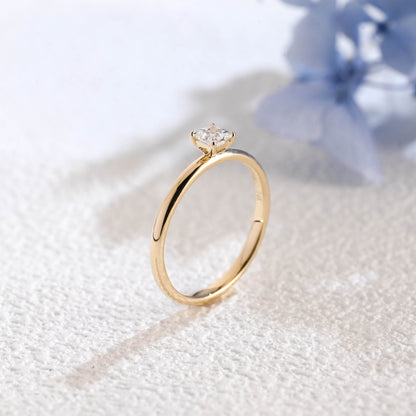 CausYou princess cut diamond engagement ring Solid Gold Solitaire Princess Cut Lab Diamond Toi et Moi Engagement Ring | D Color VS1 IGI Certified
