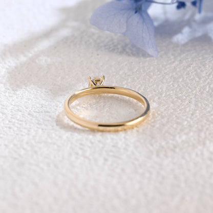 CausYou princess cut diamond engagement ring Solid Gold Solitaire Princess Cut Lab Diamond Toi et Moi Engagement Ring | D Color VS1 IGI Certified