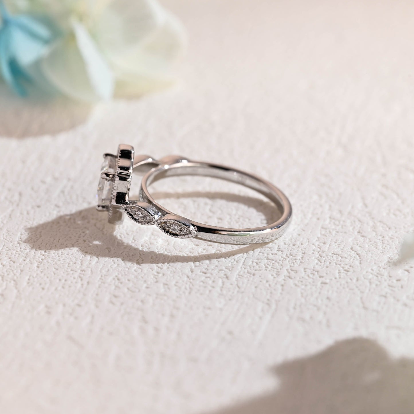 CausYou princess cut moissanite engagement ring Solid Gold Filigree Princess Cut Moissanite Engagement Ring, Vintage Promise Ring, Proposal Ring, Gift for Woman, Wife