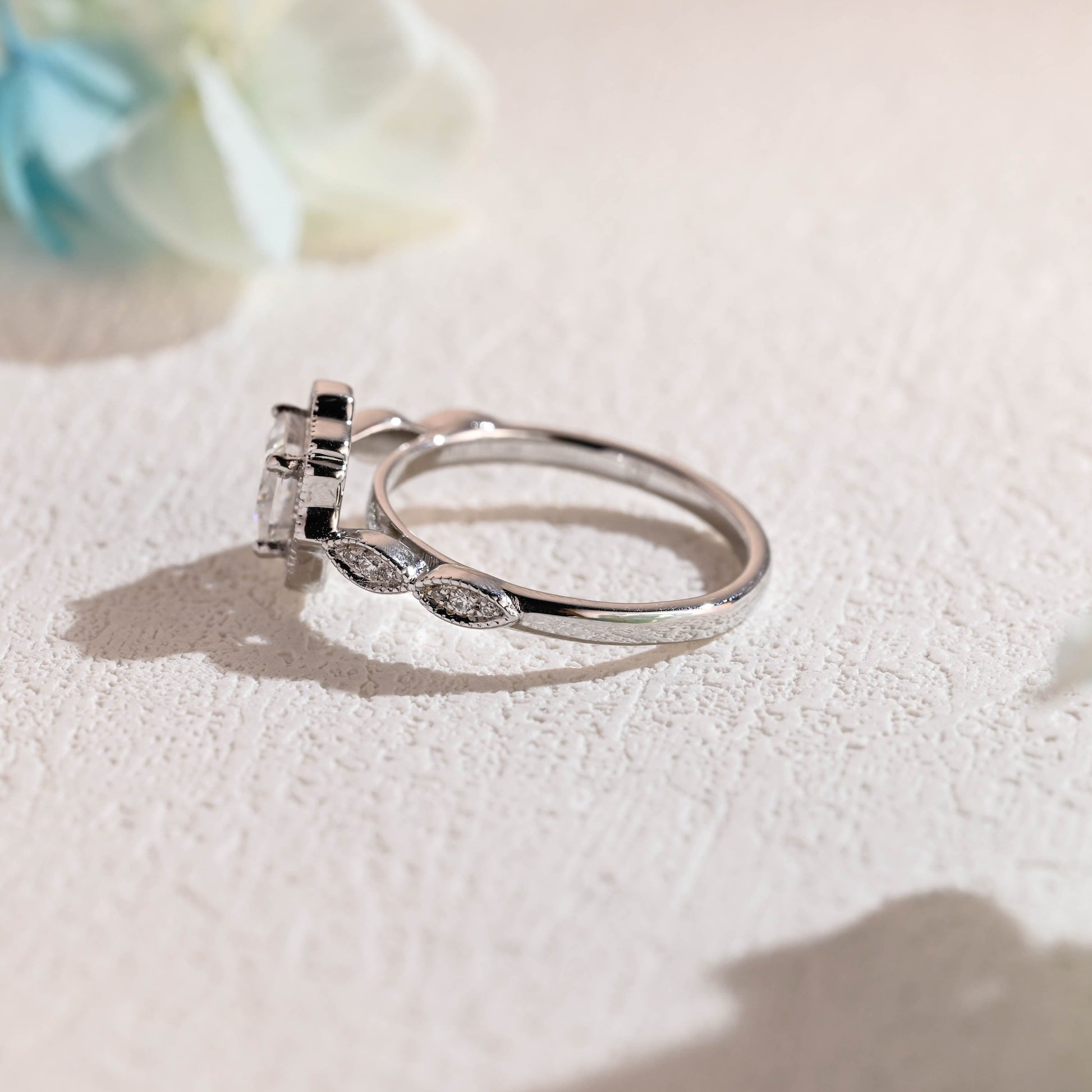 CausYou princess cut moissanite engagement ring Solid Gold Filigree Princess Cut Moissanite Engagement Ring, Vintage Promise Ring, Proposal Ring, Gift for Woman, Wife