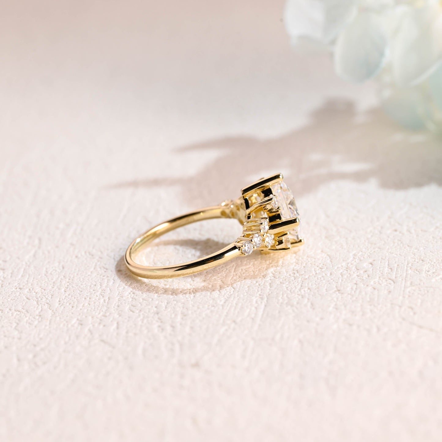 CausYou princess cut moissanite engagement ring Solid Gold Princess Cut Moissanite Engagement Ring, Promise Ring, Proposal Ring, Gift for Woman, Wife