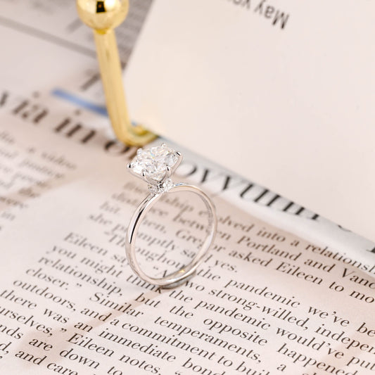CausYou round cut diamond engagement ring CausYou Solid Gold D/VS1 Round Cut Lab Grown Diamond Wedding Ring, Engagement Ring, Promise Ring