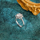 CausYou round cut diamond engagement ring CausYou Solid Gold D/VS1 Snowflake Round Cut Lab Grown Diamond Ring, Unique Low Setting Wedding Ring