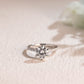 CausYou round cut moissanite engagement ring Solid Gold Full Eternity Round Moissanite Engagement Ring Hidden Halo