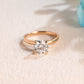 CausYou round cut moissanite engagement ring Solid Gold Round Cut Moissanite Engagement Ring, Solitaire Ring