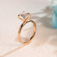 CausYou round cut moissanite engagement ring Solid Gold Round Cut Moissanite Engagement Ring, Solitaire Ring