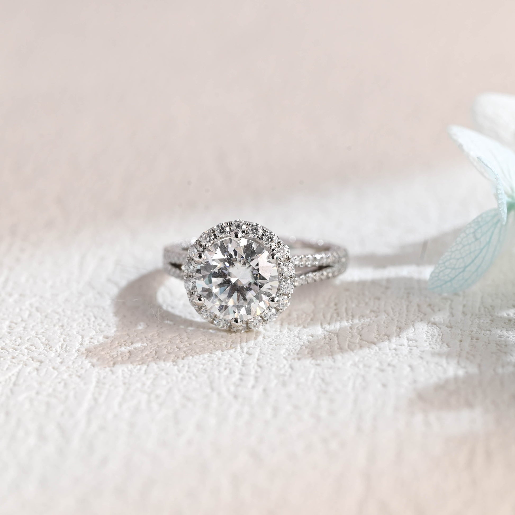 CausYou round cut moissanite engagement ring Solid Gold Round Cut Moissanite Engagement Ring, Vintage Promise Ring, Proposal Ring, Gift for Woman, Wife