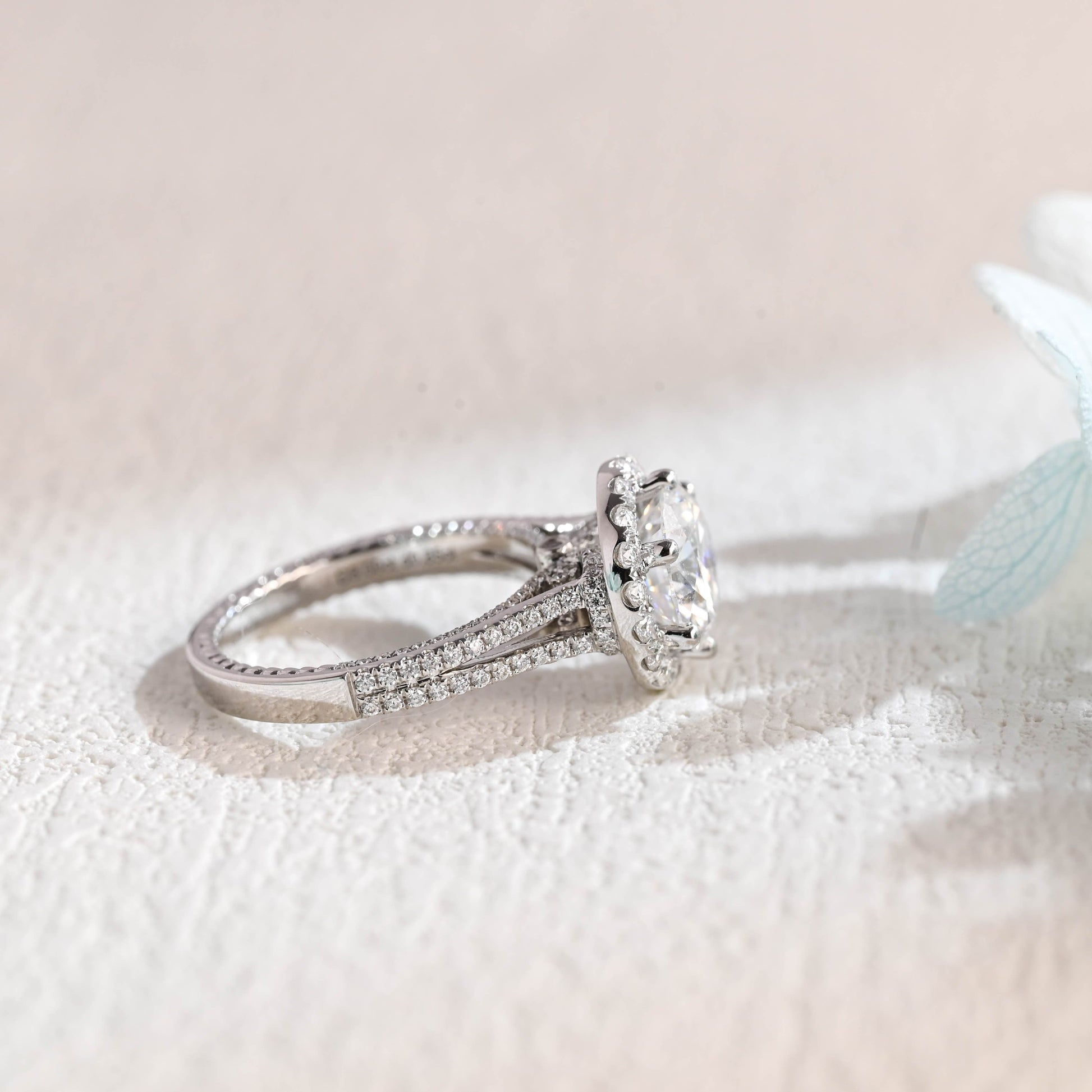 CausYou round cut moissanite engagement ring Solid Gold Round Cut Moissanite Engagement Ring, Vintage Promise Ring, Proposal Ring, Gift for Woman, Wife