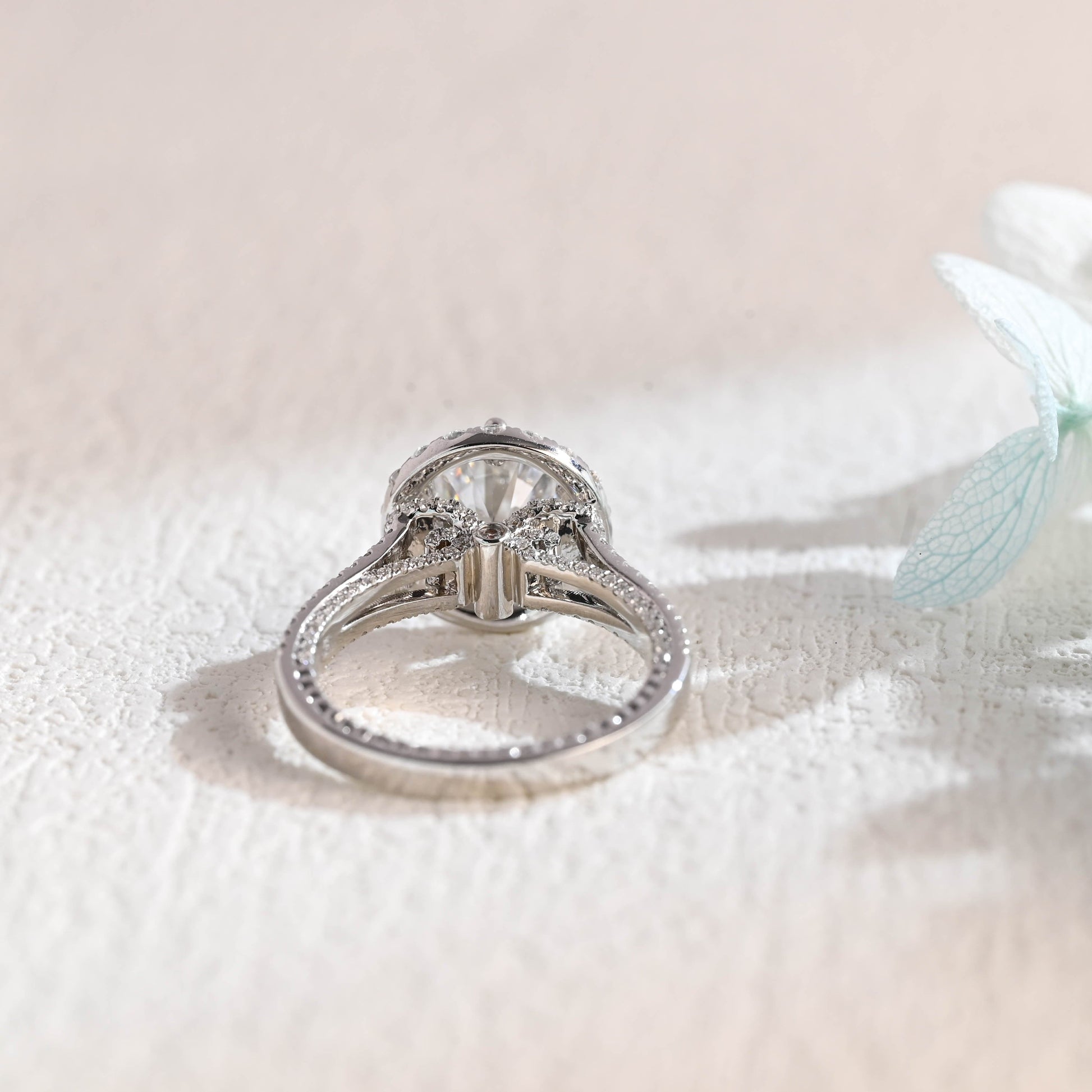 CausYou round cut moissanite engagement ring Solid Gold Round Cut Moissanite Engagement Ring, Vintage Promise Ring, Proposal Ring, Gift for Woman, Wife