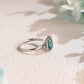 CausYou toi et moi engagement ring Solid Gold Toi Et Moi Ring, Green Emerald Cut Moissanite & Pear Cut Moissanite Engagement Ring, Promise Ring