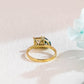 CausYou toi et moi engagement ring Solid Gold Toi Et Moi Ring, Green Pear Cut Moissanite & Emerald Cut Moissanite Engagement Ring, Promise Ring