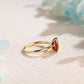 CausYou toi et moi engagement ring Solid Gold Toi Et Moi Ring, Lab Grown Pear Cut Ruby & Emerald Cut Yellow Quartz Engagement Ring, Promise Ring