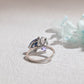 CausYou toi et moi engagement ring Solid Gold Toi Et Moi Ring, Marquise & Blue Moissanite Engagement Ring, Promise Ring