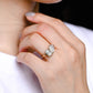 CausYou toi et moi engagement ring Solid Gold Toi et Moi Ring, Pear & Emerald Cut Moissanite Engagement Ring