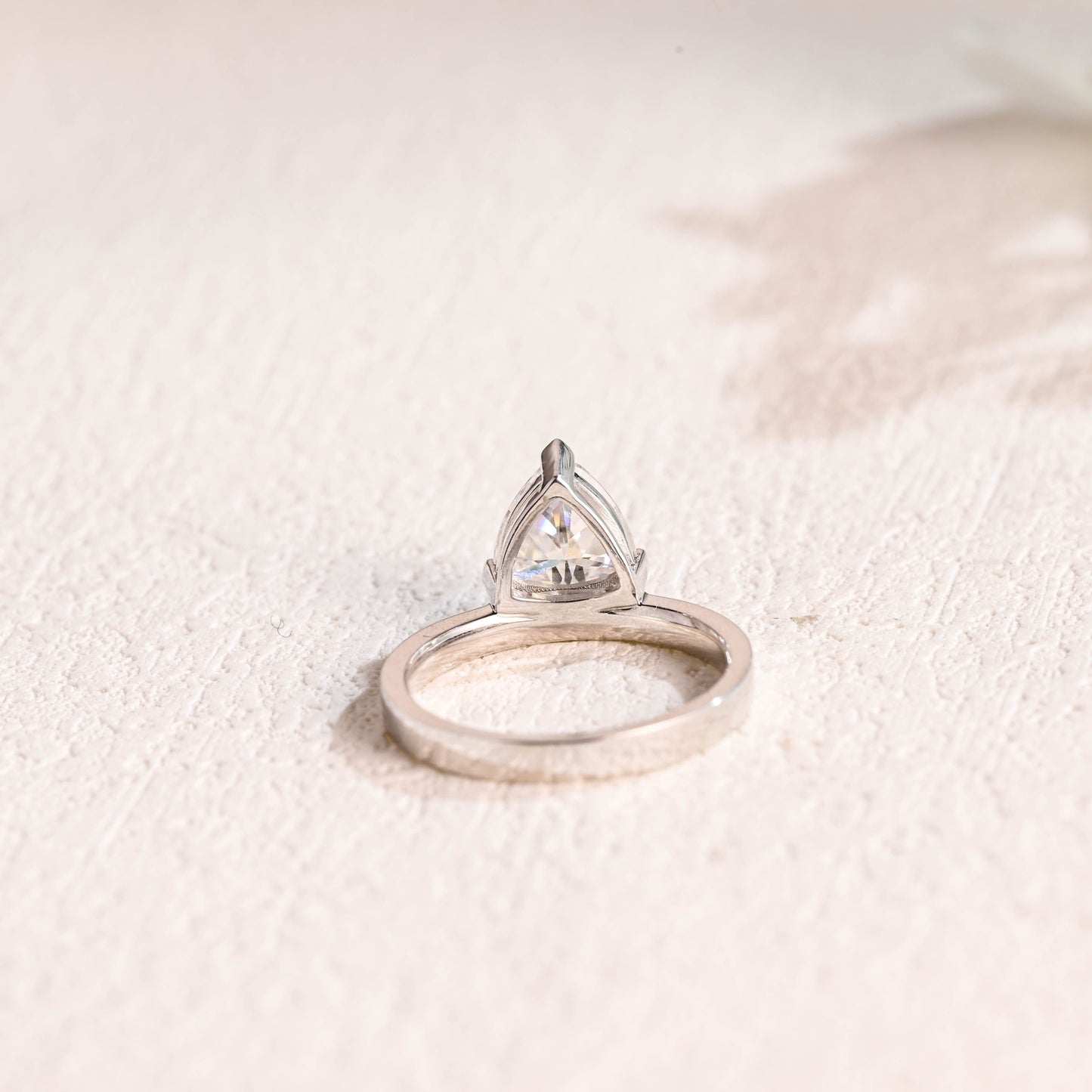 CausYou trillion cut moissanite engagement ring CausYou Solid Gold Off Side Trilliant Cut Moissanite Engagement Ring, Solitaire Promise Ring, Promise Ring, Proposal Ring, Gift for Woman, Wife