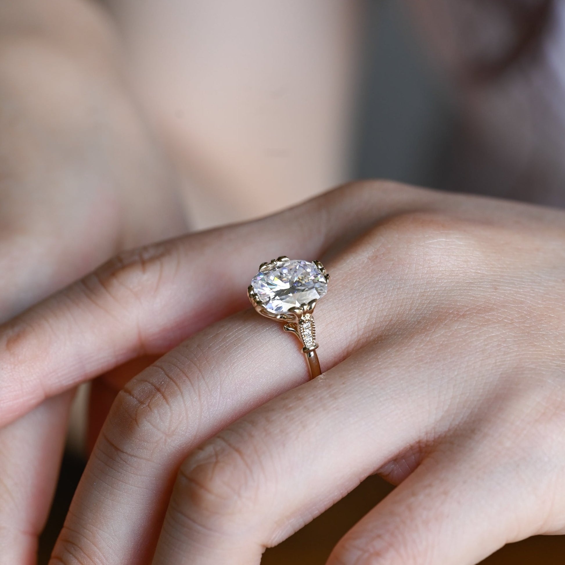 elongated-cushion-cut-moissanite-engagement-ring-wedding-ring