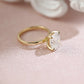 CausYou | Oval Moissanite Engagement Ring, Solitaire Oval Ring, Solid Gold Oval Cut Wedding Ring