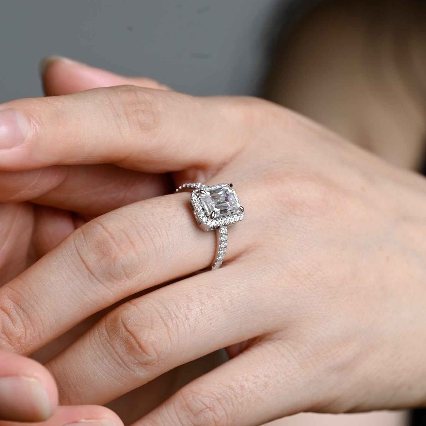 emerald-cut-lab-grown-diamond-engagement-ring-vintage-style-ring