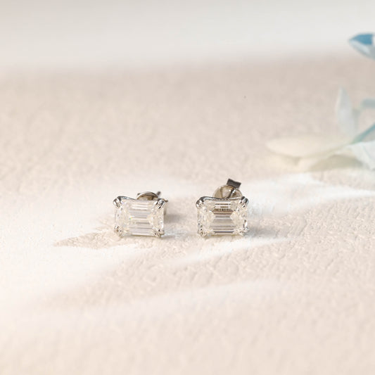 emerald-cut-moissanite-earring-studs-solitaire-earrings