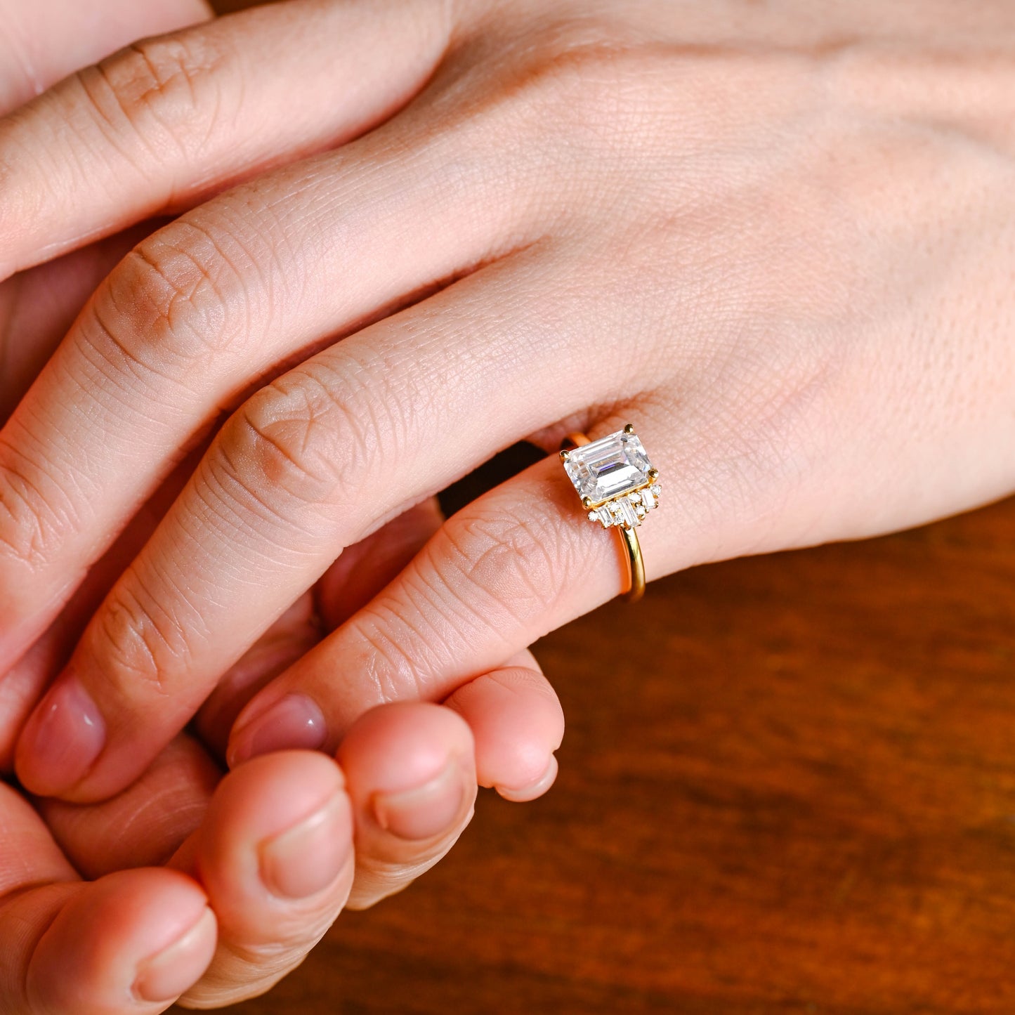 emerald-cut-moissanite-wedding-ring-unique-engagement-ring