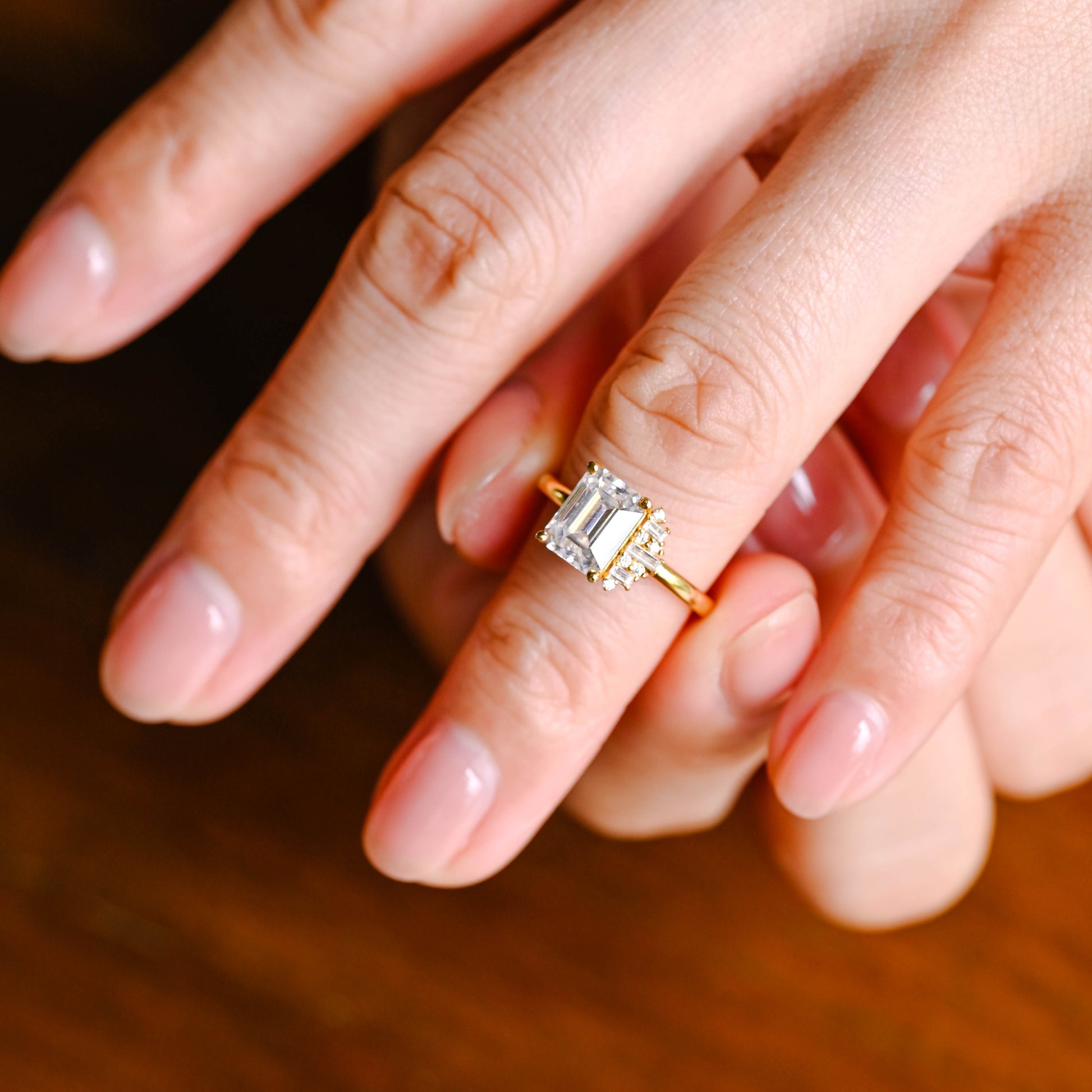 emerald-cut-moissanite-wedding-ring-unique-engagement-ring