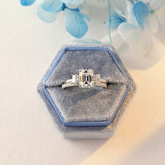 emerald-cut-moissanite-wedding-ring-set-engagement-ring-set-bridal-set