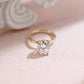 CausYou | Oval Moissanite Engagement Ring, Solitaire Oval Ring, Solid Gold Oval Cut Wedding Ring