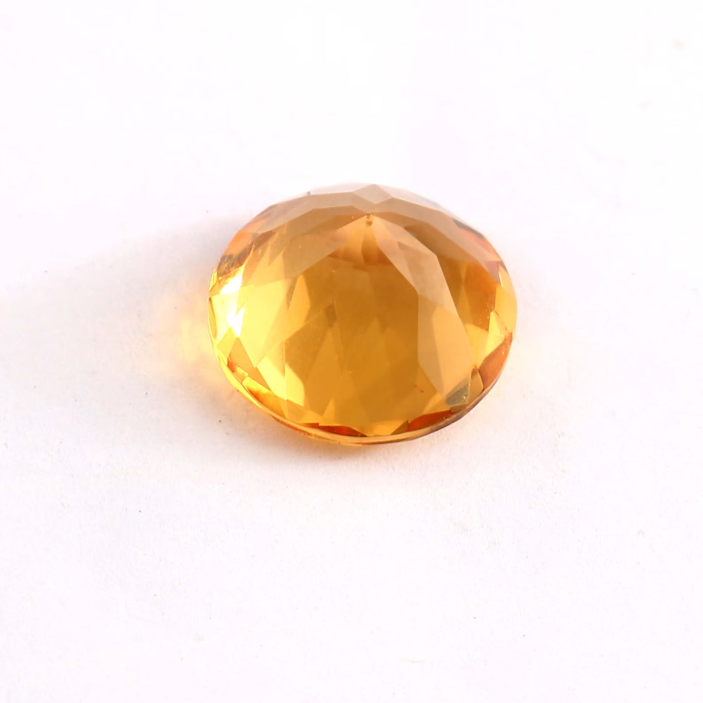 Natural Citrine Round Gemstone, Faceted Loose Stone for Birthstone Jewelry Making