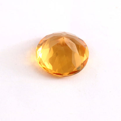 Natural Citrine Round Gemstone, Faceted Loose Stone for Birthstone Jewelry Making