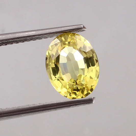 Lab Grown Oval Cut Yellow Sapphire for Birthstone Jewelry Making