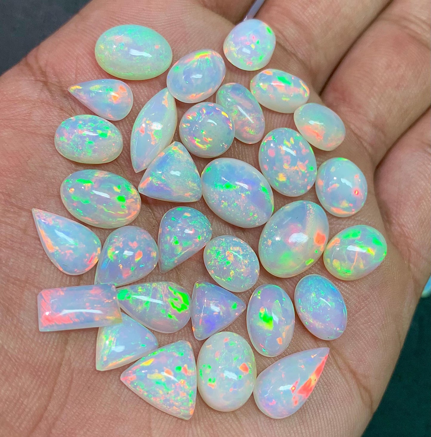 Faceted & Cabochon Natural Opal Mix Shape Gemstones for Birthstone Jewelry Making