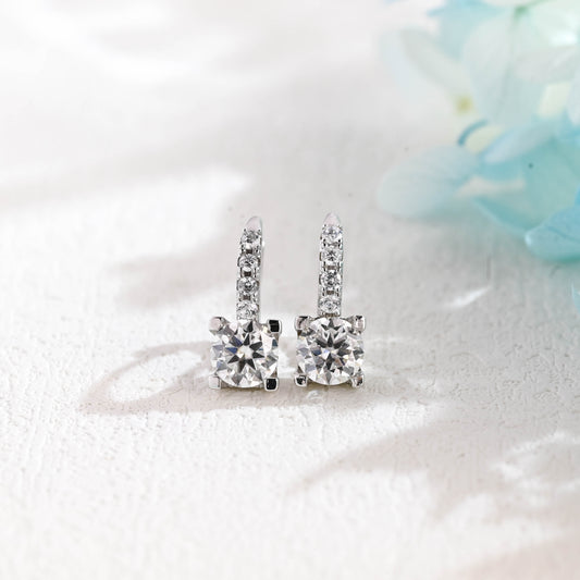 round-cut-moissanite-leverback-earrings-wedding-gifts-classic-earrings