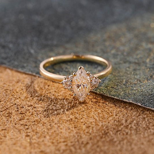 marquise-cut-lab-grown-diamond-engagement-ring-wedding-ring