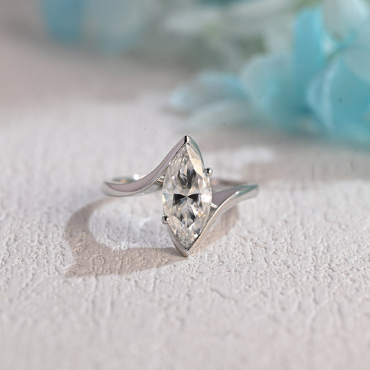 marquise-cut-moissanite-engagement-ring-wedding-ring=bypass-ring