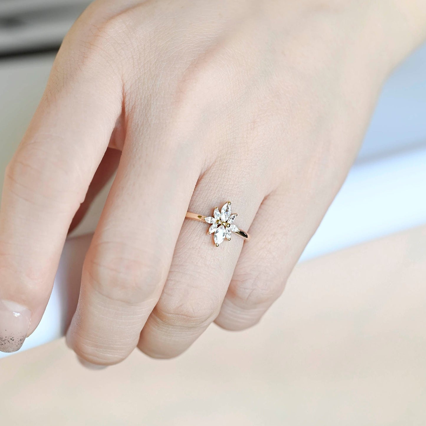 marquise-cluster-lab-grown-diamond-engagement-ring