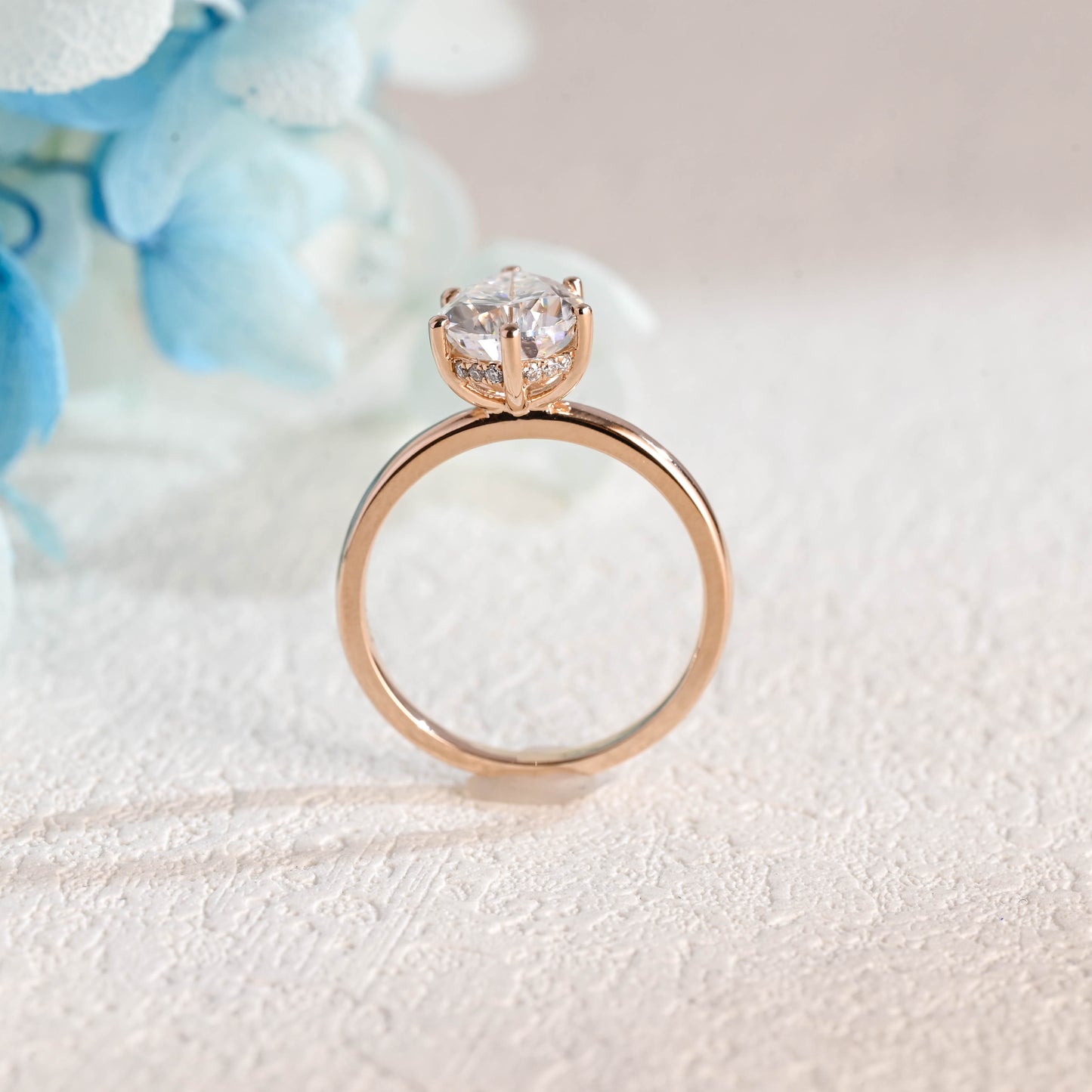 Pear-cut-moissanite-engagement-ring-solid-gold-ring-promise-ring-gift