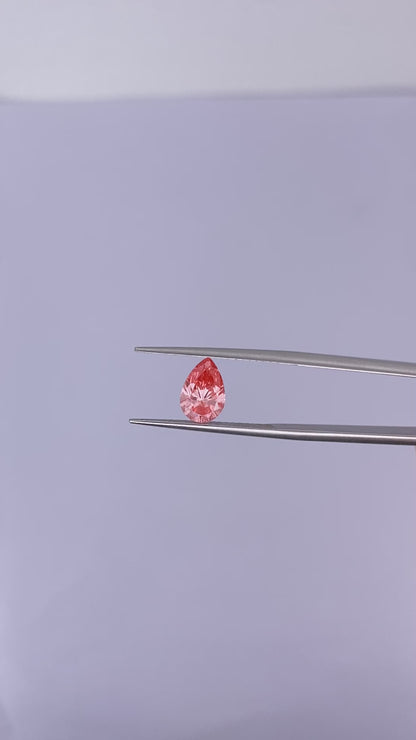 IGI Certificate Pear Cut Pink Lab Diamond